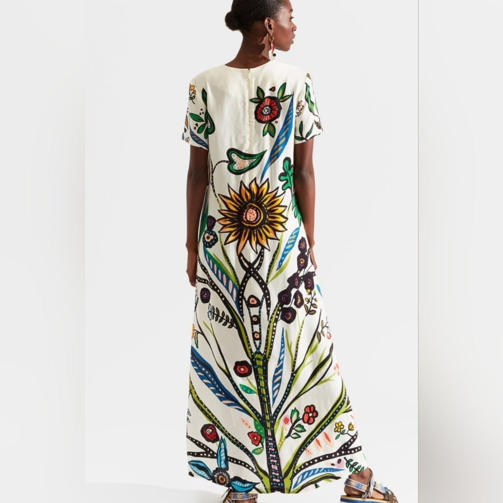 La DoubleJ Tree Of Life Swing Dress Pebbled Sable Runway Vouge Women’s Size XL - Picture 2 of 15
